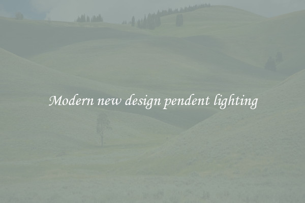 Modern new design pendent lighting