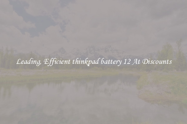 Leading, Efficient thinkpad battery 12 At Discounts