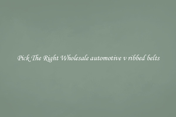 Pick The Right Wholesale automotive v ribbed belts