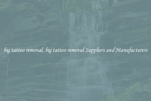 big tattoo removal, big tattoo removal Suppliers and Manufacturers