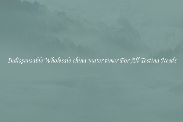 Indispensable Wholesale china water timer For All Testing Needs
