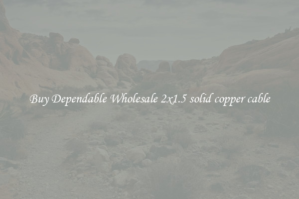 Buy Dependable Wholesale 2x1.5 solid copper cable