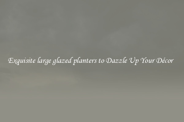 Exquisite large glazed planters to Dazzle Up Your Décor  