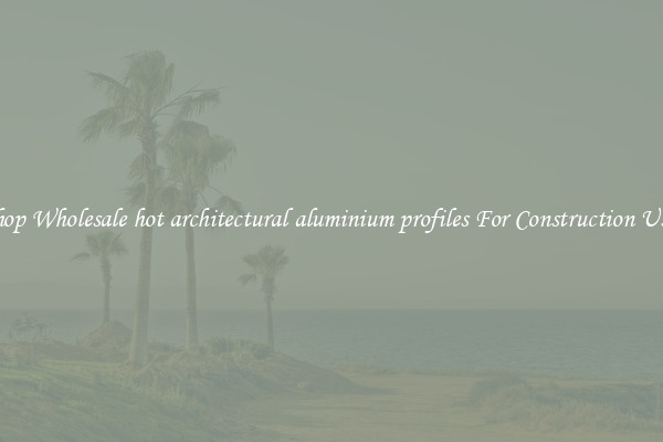 Shop Wholesale hot architectural aluminium profiles For Construction Uses