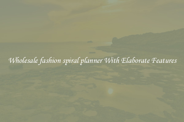 Wholesale fashion spiral planner With Elaborate Features