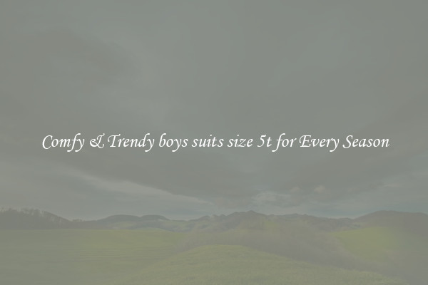 Comfy & Trendy boys suits size 5t for Every Season